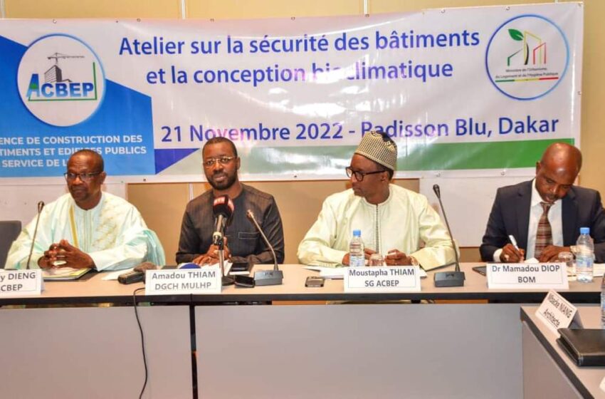  Atelier sur la sécurité des bâtiments et la conception bioclimatique, le DG de la Construction et de l’Habitat, Amadou Thiam, a procédé à l’ouverture officielle