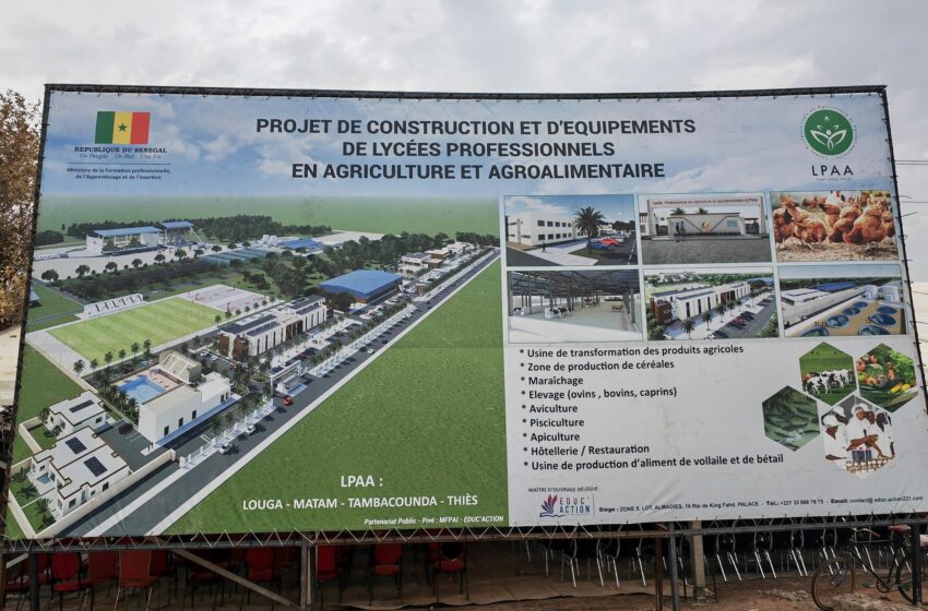  AGETIP: Construction d’équipements de lycées professionnels en agriculture et agro-alimentaire à Sinthiou