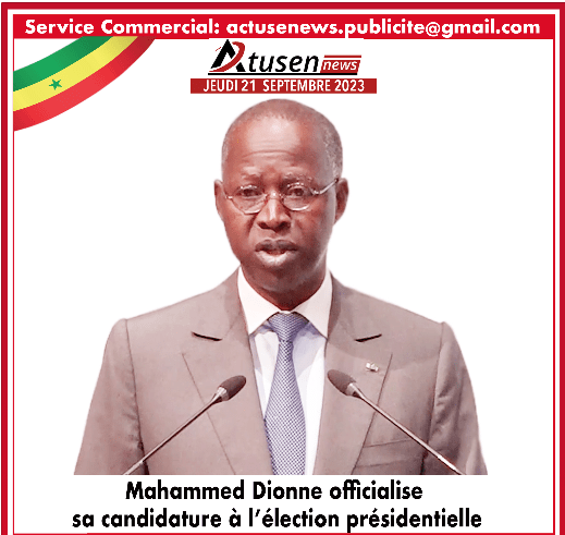  Mahammed Dionne officialise sa candidature à l’élection présidentielle