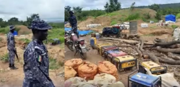 Kédougou/Démantèlement d’un site d’exploitation clandestine d’or : 10 personnes arrêtées et du matériel saisi à Bagnomba